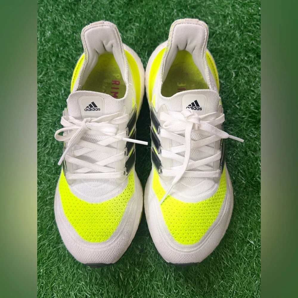 Adidas Ultra Boost 21 White Solar Yellow Men’s‎ Size 7.5